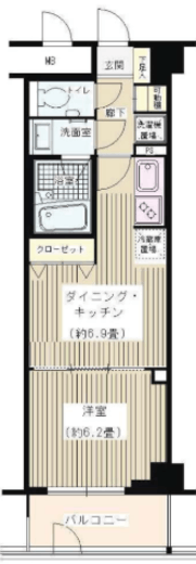 NTPRレジデンス菊名 206 間取り図