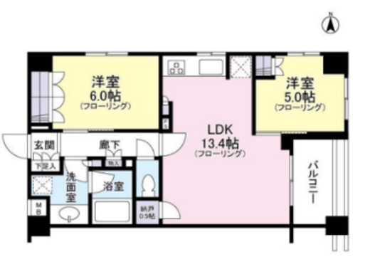 クレアホームズ新宿百人町 201 間取り図