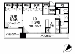 カテリーナ三田タワースイート ウエストアーク 27階 間取り図