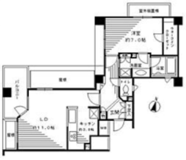 グランフォート用賀 4階 間取り図