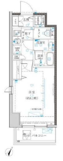 クレイシア八丁畷ステーションサイト 8階 間取り図
