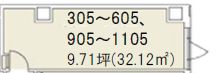 クロスオフィス内幸町 505 間取り図