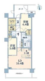 プラウド二子玉川 4階 間取り図