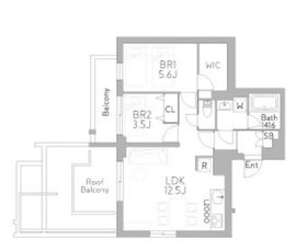 グランデュオ経堂18 (GranDuo Kyodo18) 401 間取り図