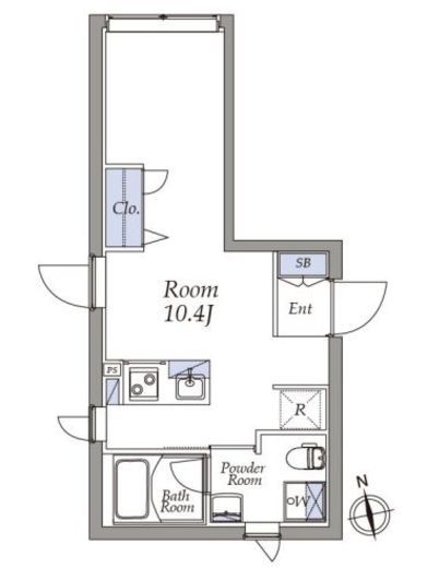 アトリオフラッツ町屋 103 間取り図