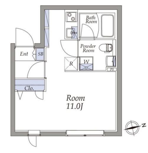 アトリオフラッツ町屋 402 間取り図