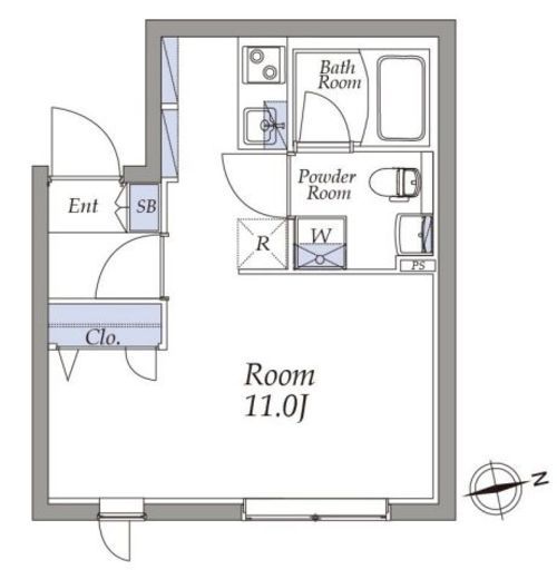 アトリオフラッツ町屋 202 間取り図