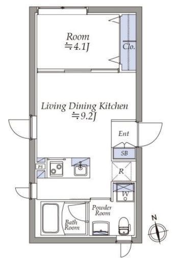 アトリオフラッツ町屋 403 間取り図