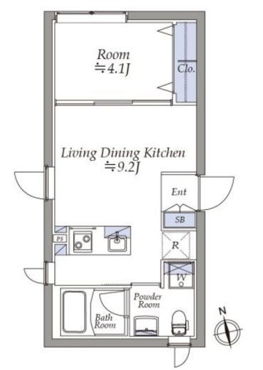 アトリオフラッツ町屋 203 間取り図