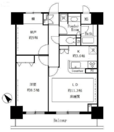 サンクレール荒川ブランガーデン 803 間取り図