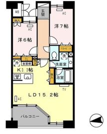 ロイヤルパークス西新井 508 間取り図