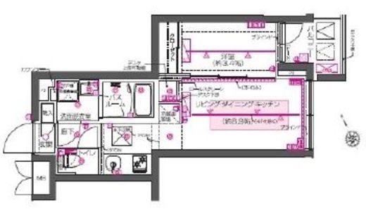 ZOOM西早稲田 4階 間取り図