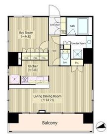 アクシオール三田 1202 間取り図
