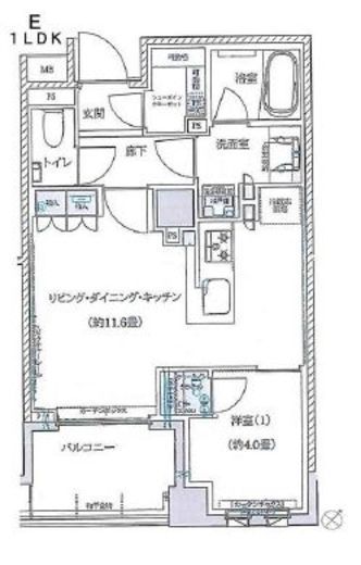 ブリリア月島四丁目 7階 間取り図