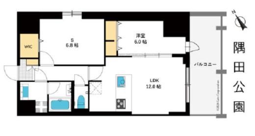 東京マンション 1101 間取り図