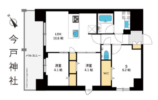 東京マンション 1105 間取り図