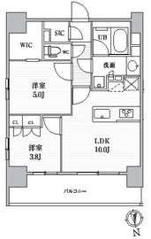 シーズンフラッツ上野稲荷町 801 間取り図