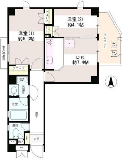 パーク・ハイム池袋本町 4階 間取り図