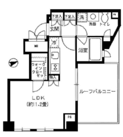 レジデンス広尾 405 間取り図