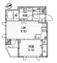 クリオ渋谷ラ・モード 608 間取り図