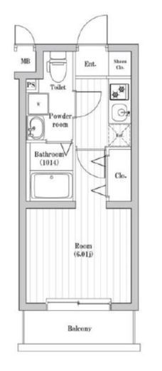 SPコート菊名ノース 201 間取り図