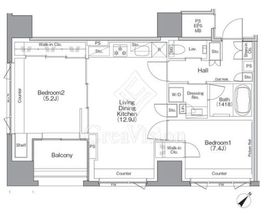 ザ・パークハビオSOHO横浜関内 1005 間取り図