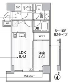 シーズンフラッツ門前仲町 501 間取り図