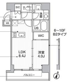 シーズンフラッツ門前仲町 801 間取り図