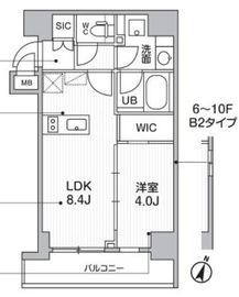 シーズンフラッツ門前仲町 901 間取り図