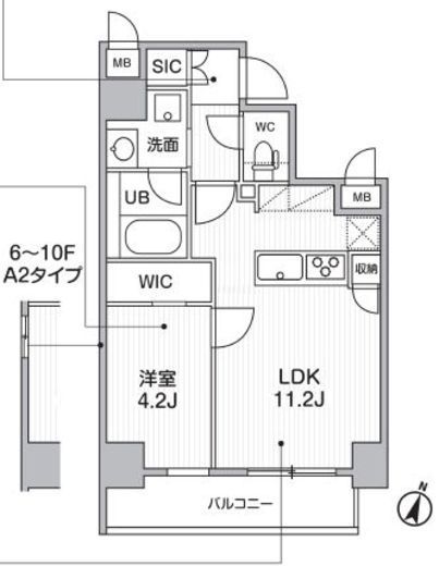 シーズンフラッツ門前仲町 602 間取り図