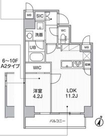 シーズンフラッツ門前仲町 602 間取り図