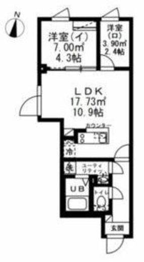 SOLASIAresidence西日暮里 (ソラシアレジデンス西日暮里) 1階 間取り図