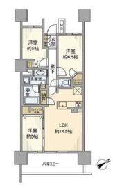 プラウドシティ淵野辺 5階 間取り図
