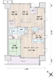 エスティメゾン豊洲レジデンス A1317 間取り図