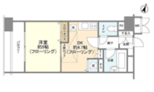 イトーピア用賀 5階 間取り図