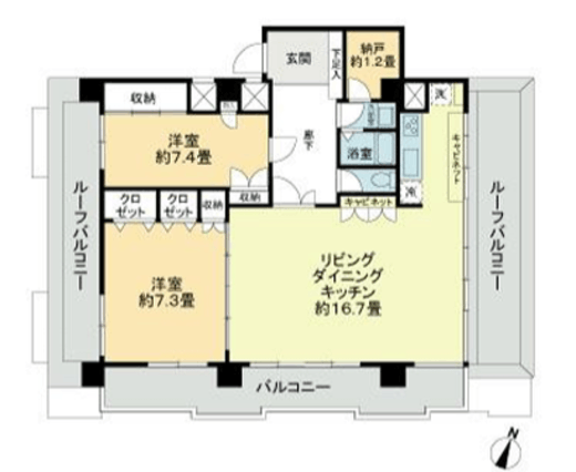 ライオンズマンション下目黒 8階 間取り図