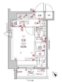 クレイシア横浜NORTH 6階 間取り図