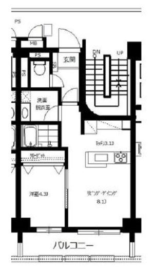 メゼリテ表参道 304 間取り図