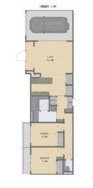 セレステ御殿山 101 間取り図