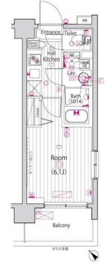 ガーラ・ステーション横浜保土ケ谷 6階 間取り図
