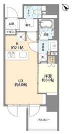 ルジェンテ武蔵小山アベニュー 7階 間取り図