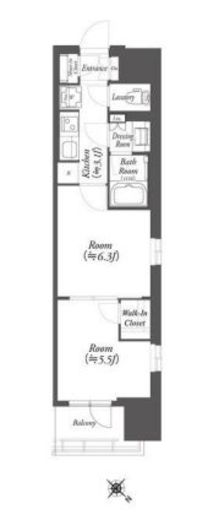 WORVE横浜伊勢佐木町 515 間取り図
