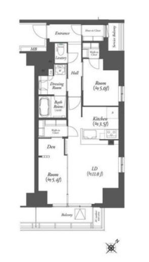 WORVE横浜伊勢佐木町 1313 間取り図
