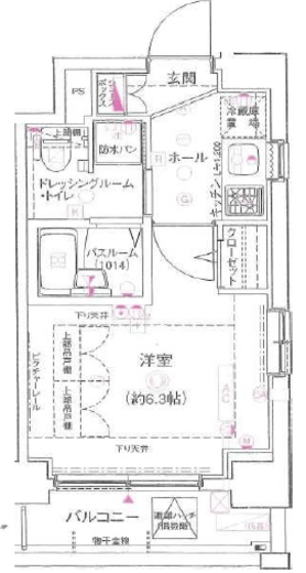 エステムプラザ品川アーバンヒルズ 5階 間取り図