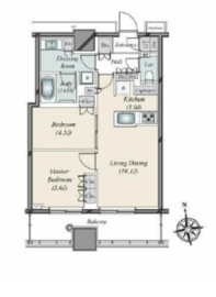 WORLD TOWER RESIDENCE 15階 間取り図