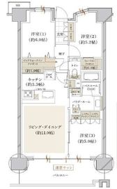 ヴェレーナグラン赤羽北ザ・マークス 6階 間取り図