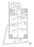 ザ・パークハビオ市ヶ谷イースト 1304 間取り図