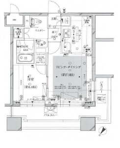 グラーサ白金高輪 2階 間取り図