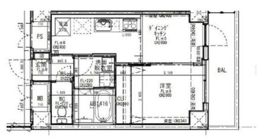 インプルーブ錦糸町 302 間取り図
