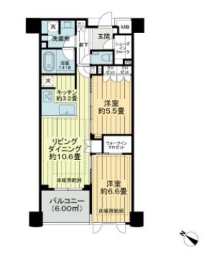 ザ・ライオンズ池袋 7階 間取り図